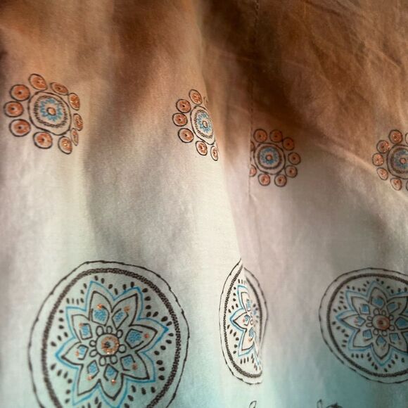 Brown and Cream Knee-Length Skater Skirt Size 11 - Picture 5 of 16